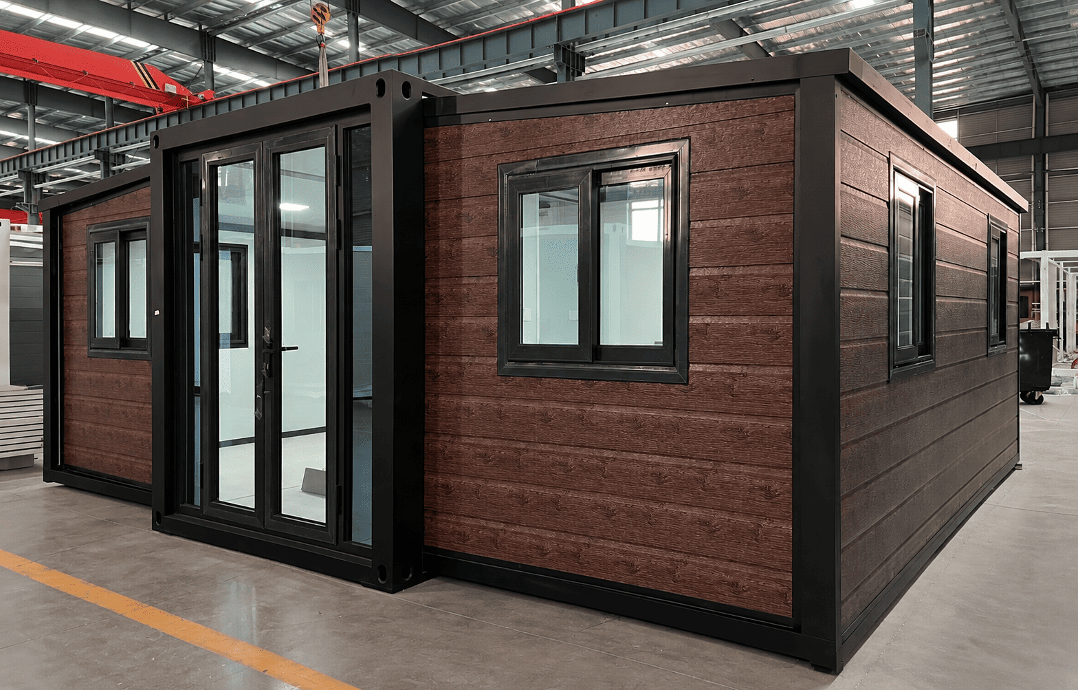 منزل حاوية قابلة للتوسيع Casa Box 20ft | كابينة وحدات باللون الرمادي الفحمي