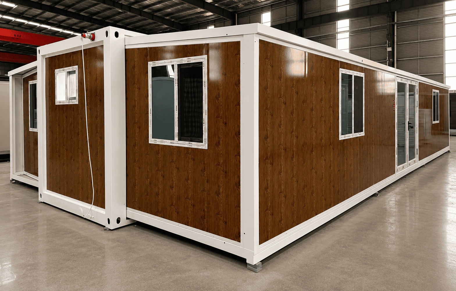منزل حاوية قابل للتوسيع مقاس 40 قدمًا من Casa Box | شقة الجدة الخشبية المريحة